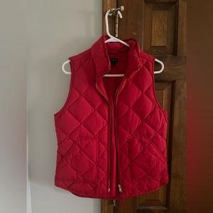 Jcrew red puffer vest